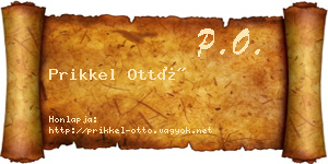 Prikkel Ottó névjegykártya
